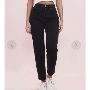 Cry Baby Hugging Mom Jeans- washed black size 28